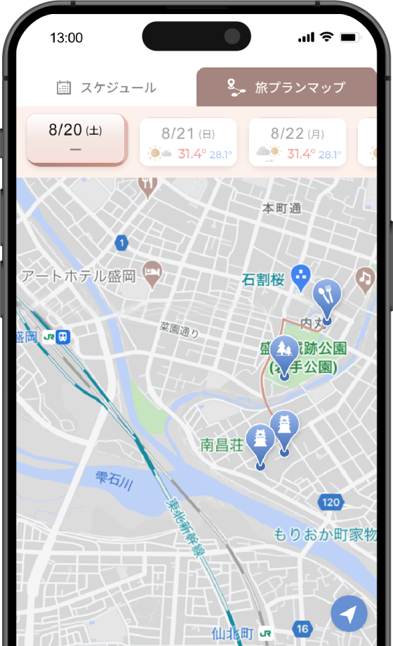 ルートマップ表示